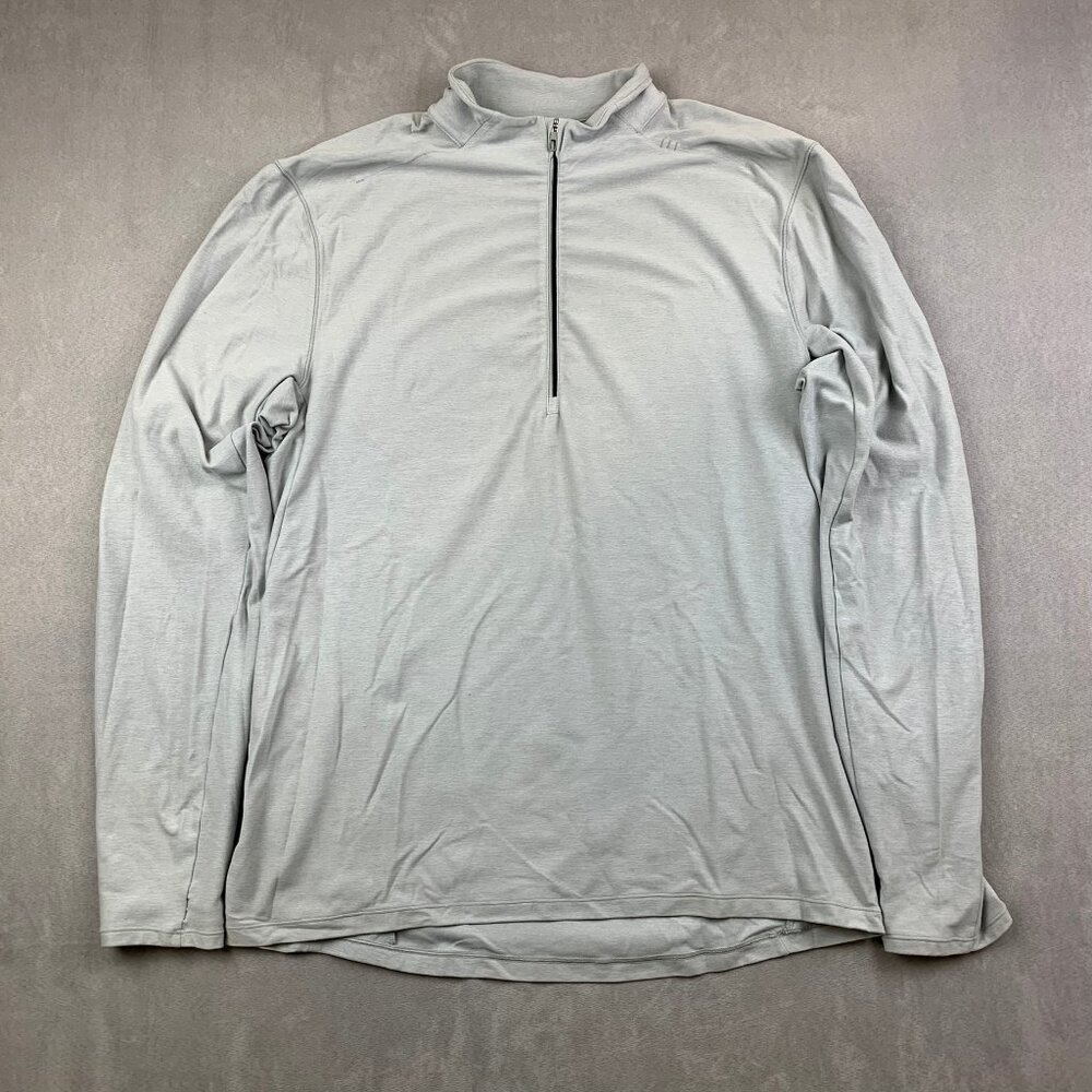 Lululemon Mens Pullover Large Gray Heather Surge Warm 1/2 Zip Running M3AN8S